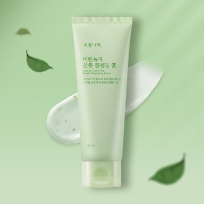 식물나라 어린녹차 산뜻 약산성 클렌징 폼 120ml + 120ml 기획