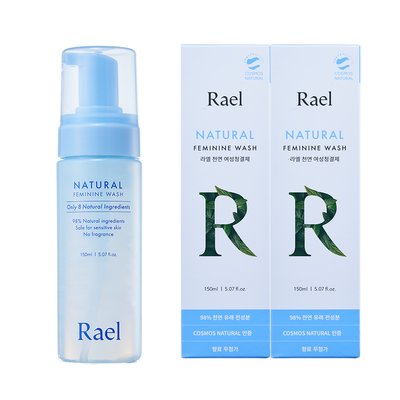 라엘 8가지 천연 유래 전성분 천연 여성청결제 150ml, 2개
