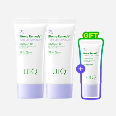 [희소마켓] 유이크 바이옴 레미디 톤업 선크림 보라 50ml, 2개 (+톤업선크림 보라 미니 20ml)