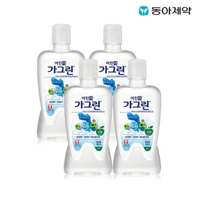 가그린 어린이용 380ml 사과 4개 구강청결제 어린이가글 무알콜