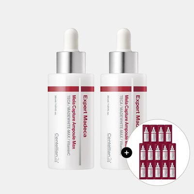 동국제약 센텔리안24 엑스퍼트 마데카 멜라캡처 앰플 맥스 30ml 2개+1ml 14개 추가구성 / 기미 잡티 멜라닌 주름 개선에 도움 마데카멜라캡쳐