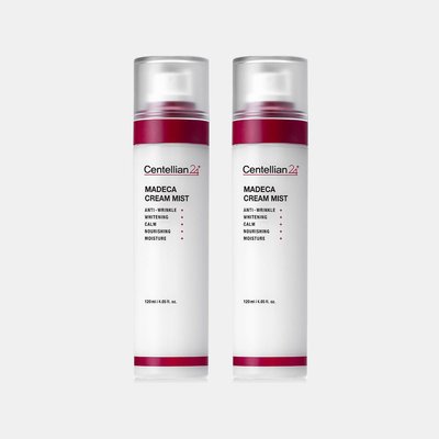 [10%추가적립] 동국제약 센텔리안24 마데카 크림 미스트 120ml 2개 + 어드밴스드 1ml 7개 / 보습, 탄력에 도움, 속건조에 도움, 집중 영양 케어