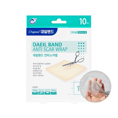 [대일밴드] 안티스카랩 하이드로콜로이드 습윤밴드 프리컷 10매