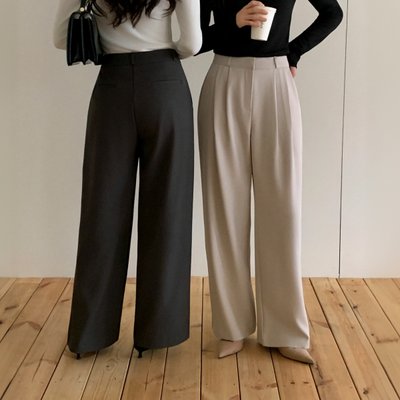 하이웨스트 와이드 핀턱 슬랙스 ps5440