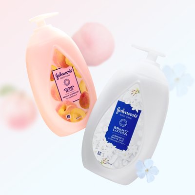 [청순+물먹] 존슨즈 뷰티 바디로션 향좋은 보습 자스민 화이트릴리+피치 애프리콧, 500ml, 2개