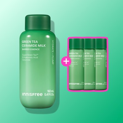 이니스프리 그린티 세라마이드 밀크 보습 에센스/수분 속건조 장벽 화잘먹 160ml, 1개