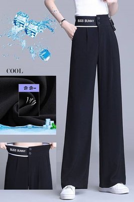여자여자몰 찰랑 하프패션밴딩 슬랙스 아이스 와이드여름바지 데일리 통정장팬츠