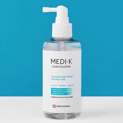 약국입점 의약외품 메디케이 클리어솔루션 대용량 200ml 풋스프레이 발바닥 발가락  손 발톱 무좀 냄새제거 쇼핑백