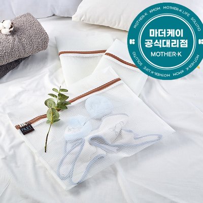 마더케이 세탁망 사각 3종세트 빨래망 아기 신생아 무형광