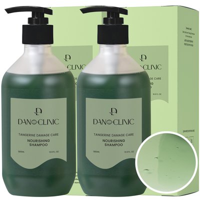 [1+1] 다노클리닉 탄제린 데미지케어 너리싱 샴푸 NS 시트러스, 500ml, 2개