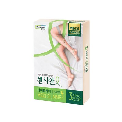 [슈퍼적립] 동국제약 센시안 의료용 종아리 압박 밴드 나이트케어 반발 수면용 스타킹 메디슬리머 핑크/ 혈액 순환 붓기 예방에 도움 의료기기 허가