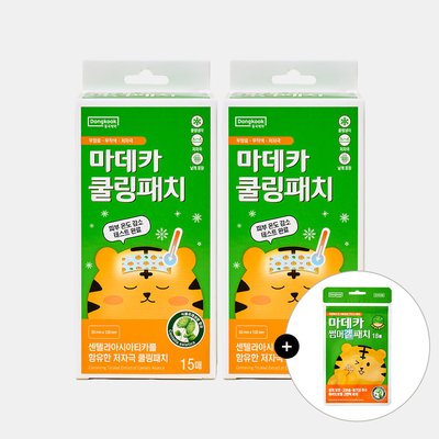 동국제약 마데카 쿨링패치 (15매) 2개, 4개, 6개 택1 + 마데카 썸머 겔 패치 18매 / 열냉각시트패치 아이스 쿨패치 쿨시트 쿨링패치