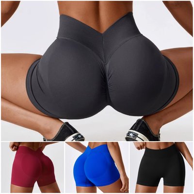 힙업레깅스 반바지 셔링 2부 쇼츠 숏반바지 백브이컷 단단허리