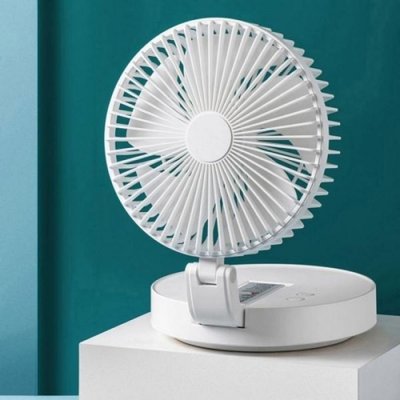 선풍기 저소음 무드등 폴딩 휴대용 LW 사무실 배터리내장 캠핑 LED 자동회전