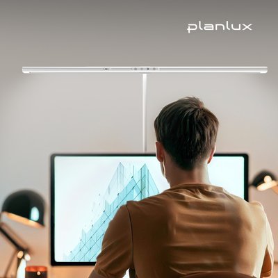 플랜룩스 책상 스탠드 LED 와이드 모티프로 클램프 모니터 공부 조명 독서등