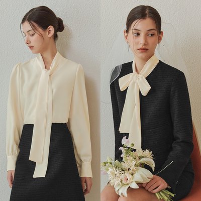 [제로스트릿][3컬러] 뉴 타이 블라우스 NEW TIE BLOUSE