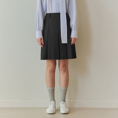 [제로스트릿] 베이직 플리츠 스커트 BASIC PLEATED SKIRT / CHARCOAL