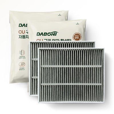 [호환] 1+1 다보니 PM0.3 구리 항균 활성탄 차량용 자동차 에어컨 필터 DHC118