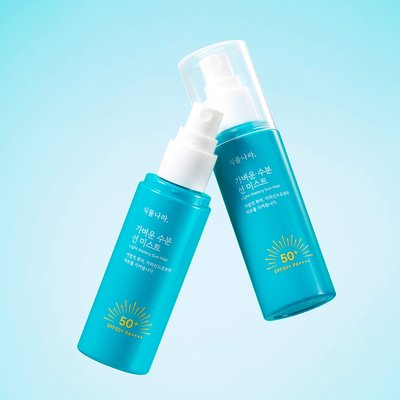 식물나라 가벼운 수분 선 미스트 80ml x 2개, SPF50+PA++++