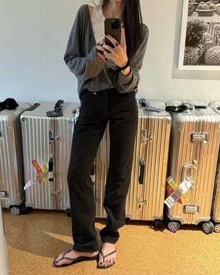 [SM당일] 아웃핏 쿠쿠청 팬츠 청바지 슬림 일자핏 블랙데님