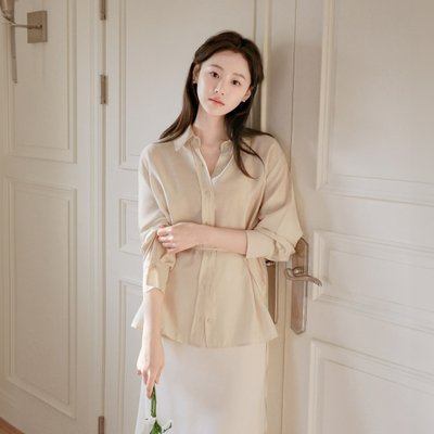 [자체제작] (MADE) 텐셀 디링 벨트 셔츠 블라우스 bs8591