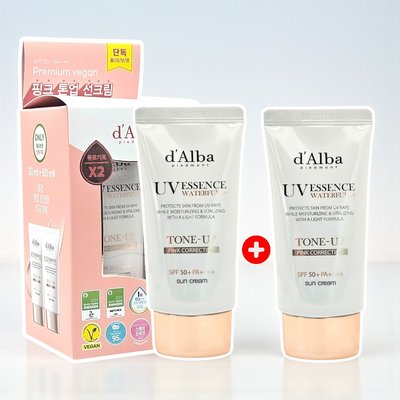 1+1 달바 워터풀 핑크 톤업 선크림 50ml+50ml