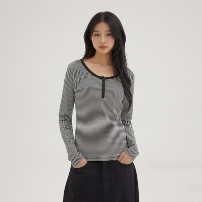 [N배송] 스파오 헨리넥 긴팔티 SPLWG23G02