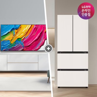 LG QNED AI TV + LG 디오스 오브제컬렉션 김치톡톡 (75QNED75AEA + Z408MEEF23)