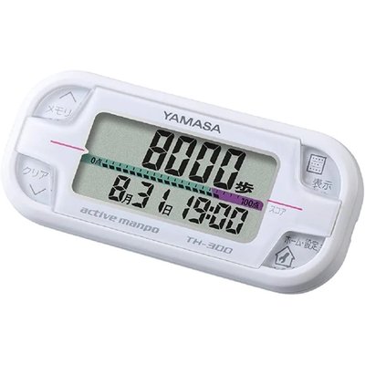 야마사 YAMASA 만보계 휴대용 시계 액티브 만보 화이트 TH-300W