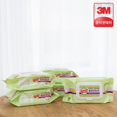 3M 스카치브라이트 표준형 베이직 더블액션 플러스 물걸레 청소포 150매 (30매 x 5개)