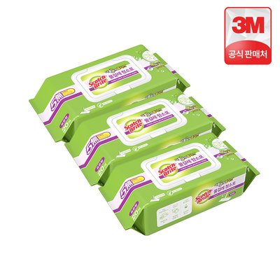 3M 스카치브라이트 표준형 더블액션 플러스 물걸레 청소포 60매 (20매 X 3개)