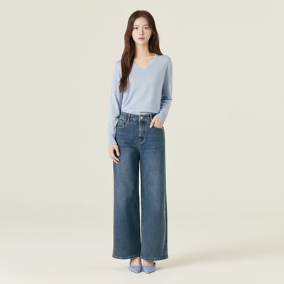 [N배송] [Fit-me] 로엠 기모 와이드 데님 (숏ver) RMTJF4VG06
