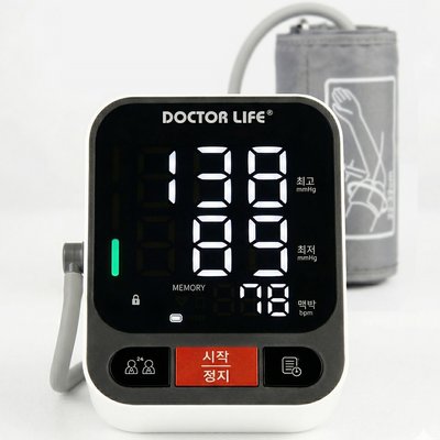 닥터라이프 국내산 가정용 LED 자동 전자 혈압계 혈압측정기