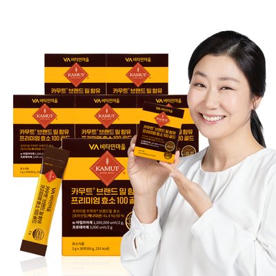 [멤버십 10% 슈퍼적립/6개월분] 비타민마을 100만 역가수치 카무트 브랜드밀 프리미엄 효소 100 골드 30포, 6개