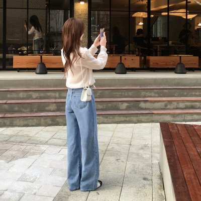 하이웨스트 롱 와이드 데님 팬츠 ps5839