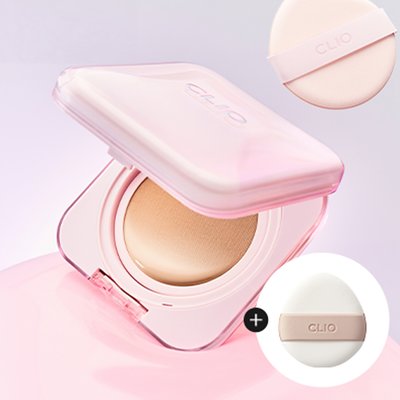 클리오 킬커버 메쉬 글로우 에센셜 쿠션 기획세트 [본품+리필] 15gx2 / SPF 50+, PA++++ [증정] 듀얼탭탭 퍼프