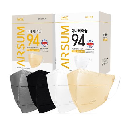 다나 에어숨 새부리형 마스크 KF94 대형 100매