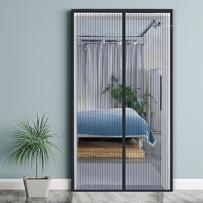 미세방충망 자석식 기능성 현관 모기장 현관문 방충문 블랙 일반망 시즌1 90x210cm