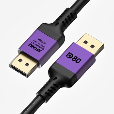 VESA 인증 DP to DP 2.1 DP80 16K DisplayPort 케이블 메탈 1m